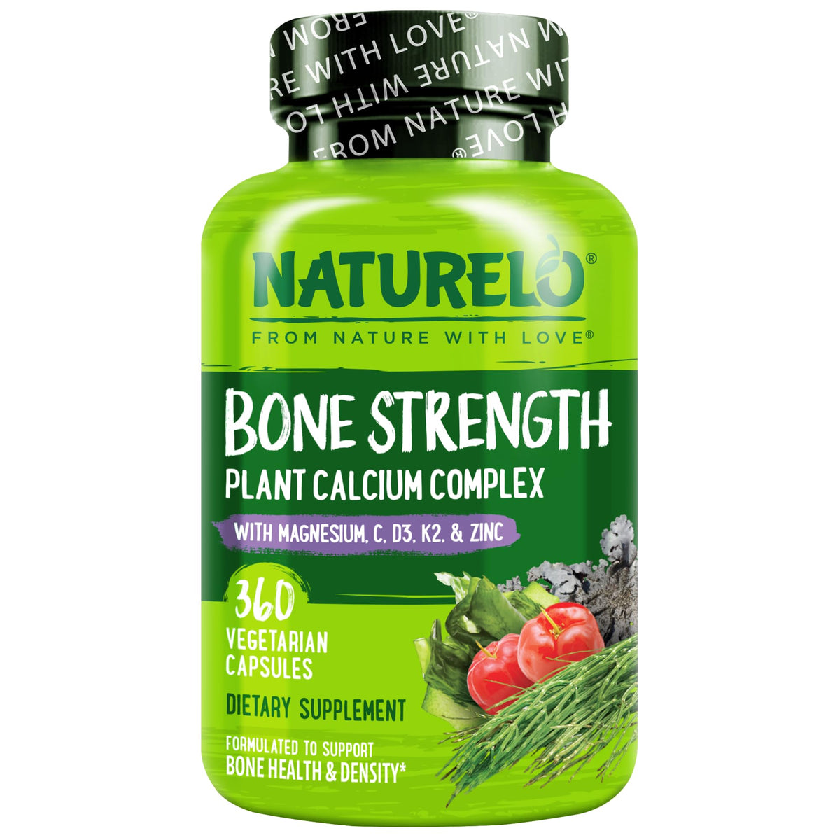 Naturelo Calcium Magnesium Zinc with D3 K2 Vitamin C