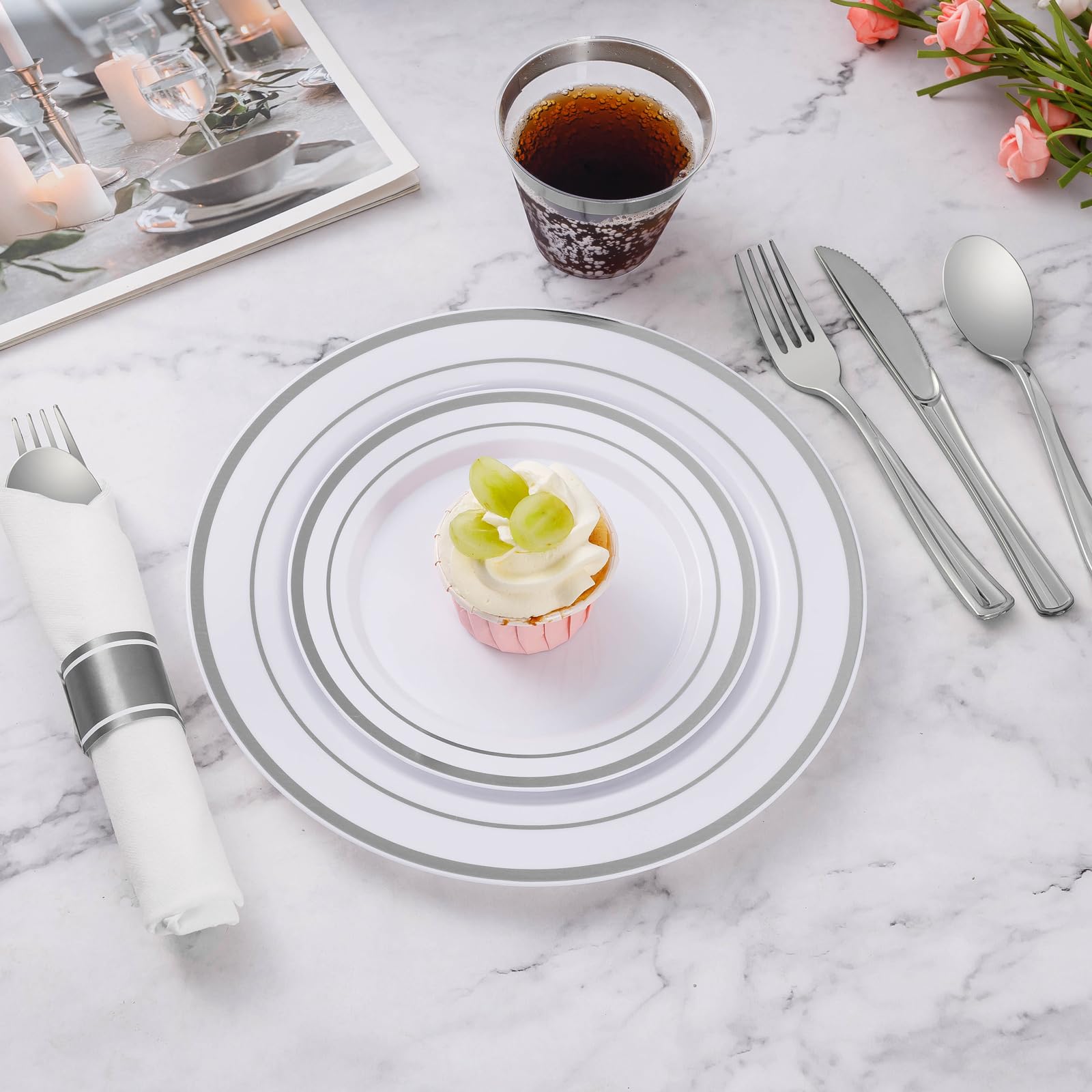 Plastic Dinnerware Set by Goodluck for Parties

