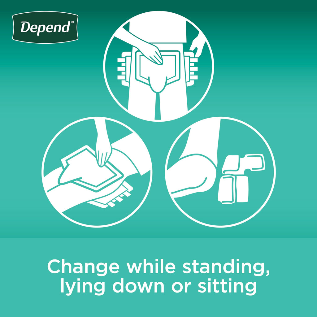 Depend Protection with Tabs Adult Diapers - Max Absorbency


