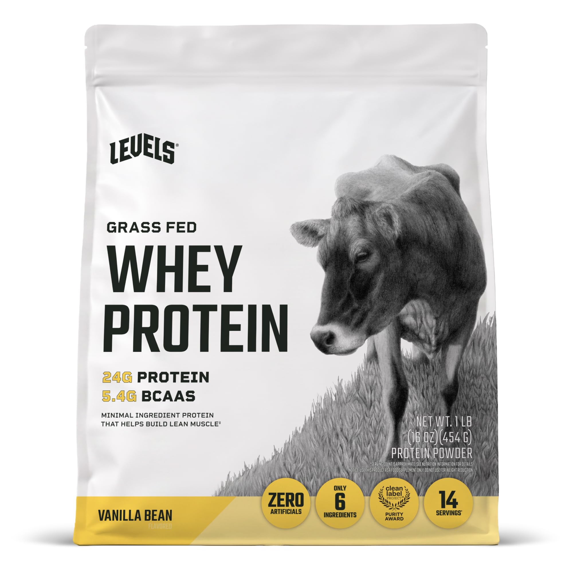 Levels Grass-Fed Whey Protein Powder No Artificials