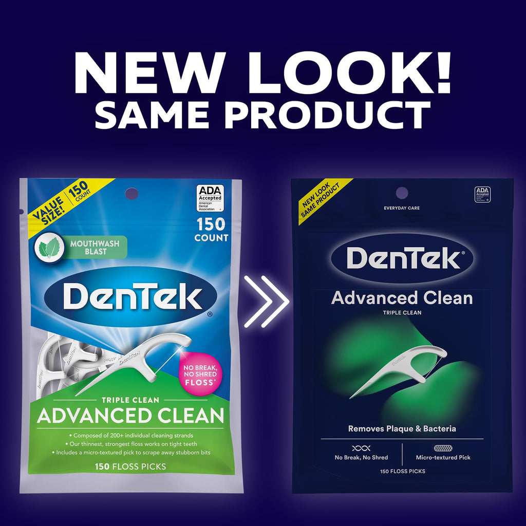 DenTek Advanced Clean Floss Picks No Break No Shred

