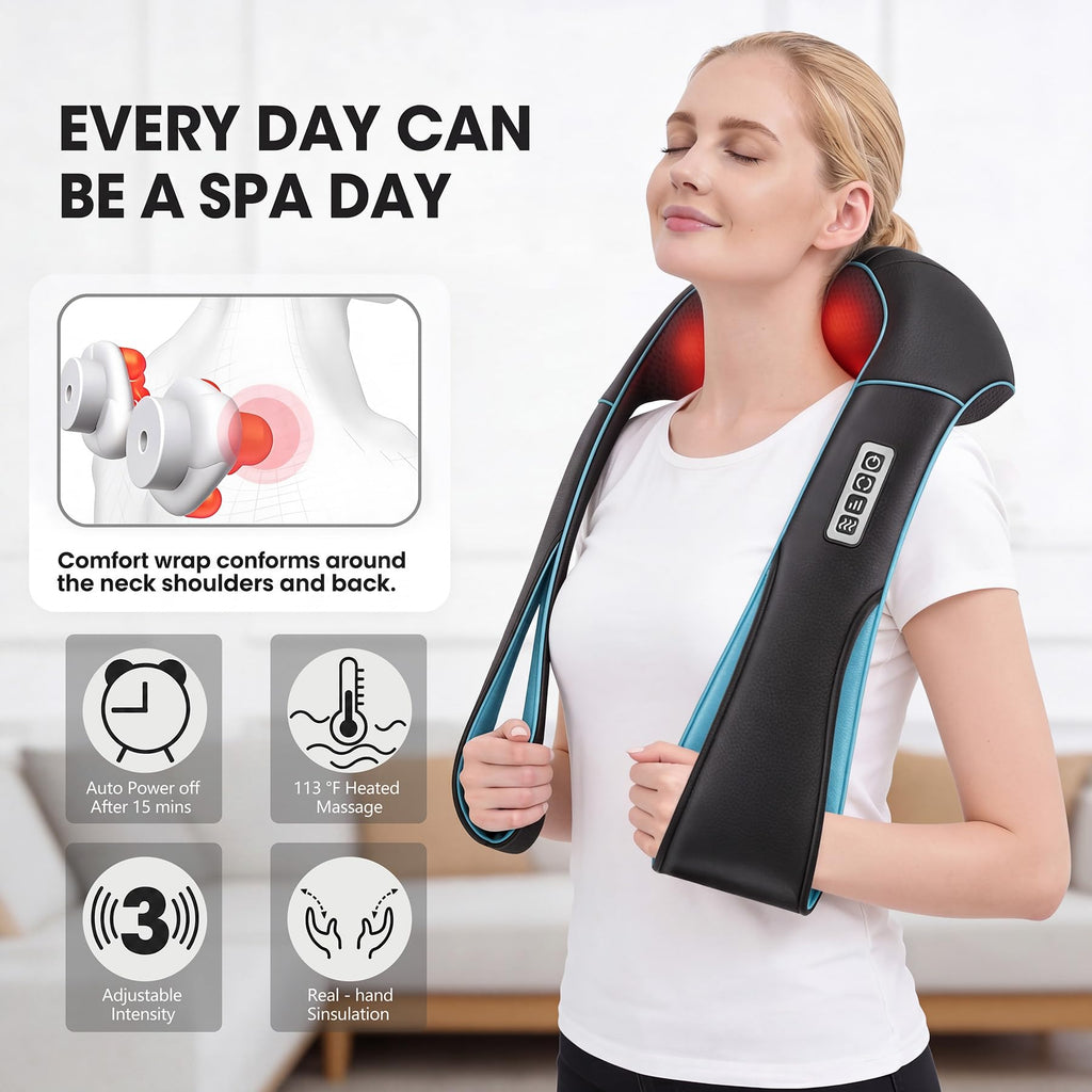 MagicMakers Shiatsu Neck Massager with Heat


