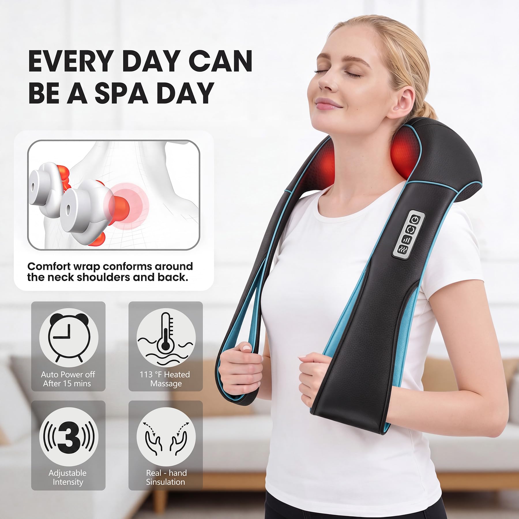 MagicMakers Shiatsu Neck Massager with Heat

