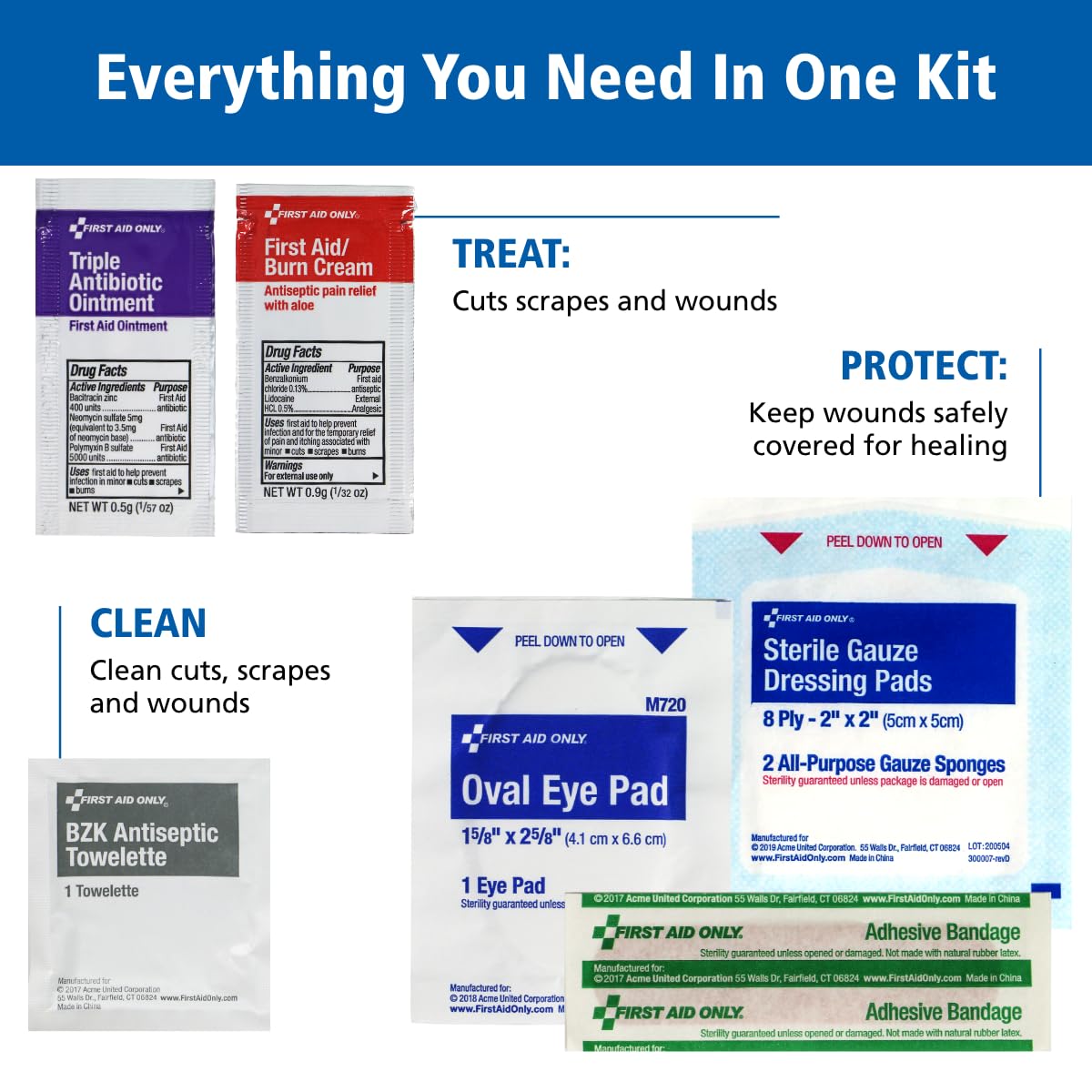 First Aid Only OSHA-Compliant First Aid Kit | Portable Case

