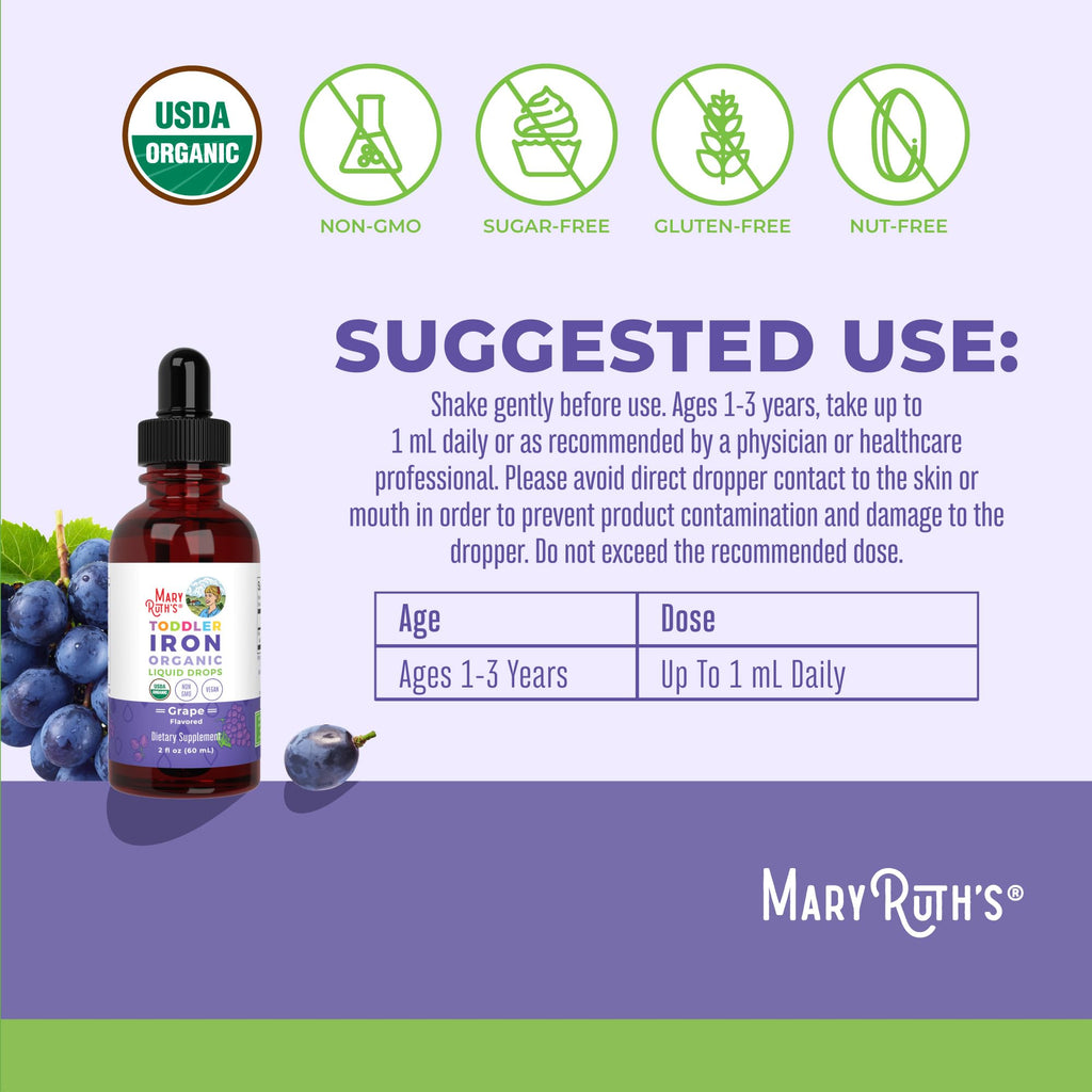 MaryRuth's Toddler Iron Supplement - Liquid Iron for Kids

