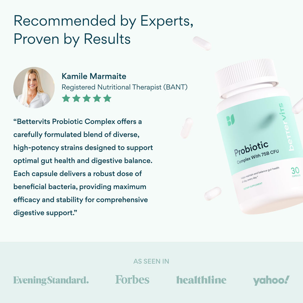 Bettervits Probiotics for Digestive Health | Immune Support

