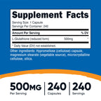 Nutricost Glutathione Capsules 500mg - Gluten Free GMO Free

