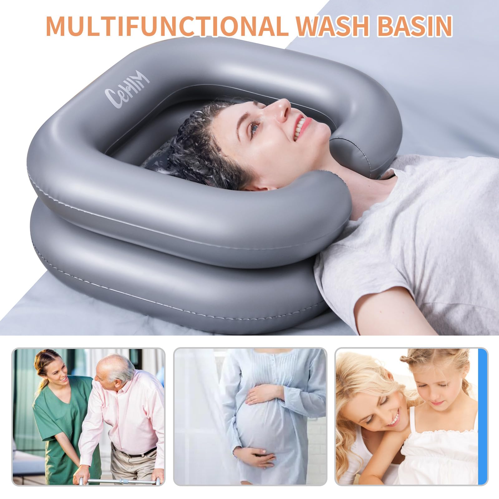 Inflatable Hair Washing Basin - Portable Shampoo Bowl

