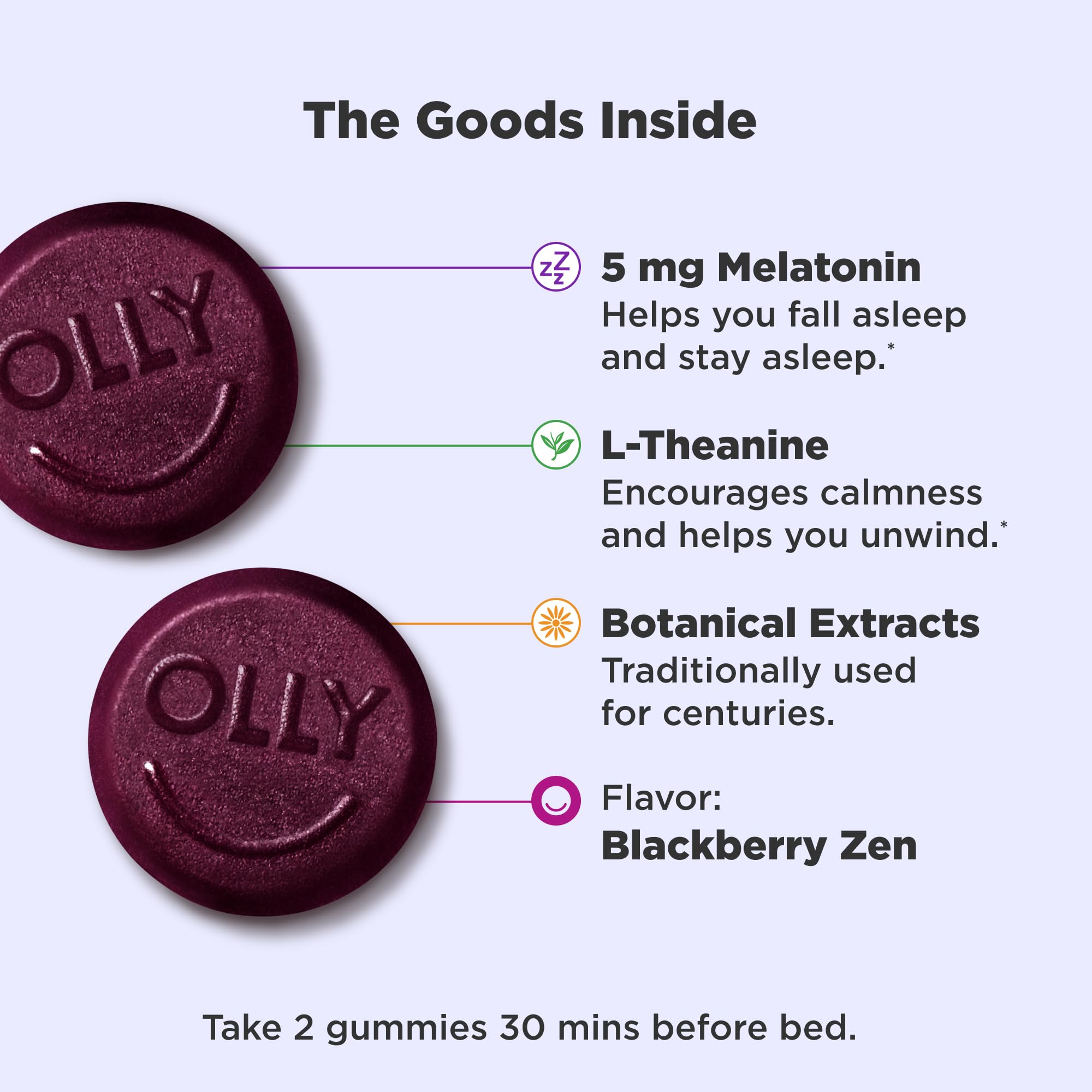 OLLY Extra Strength Sleep Gummies with Melatonin & L-Theanine

