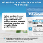 MYOXCIENCE Micronized Creavitalis Creatine Monohydrate

