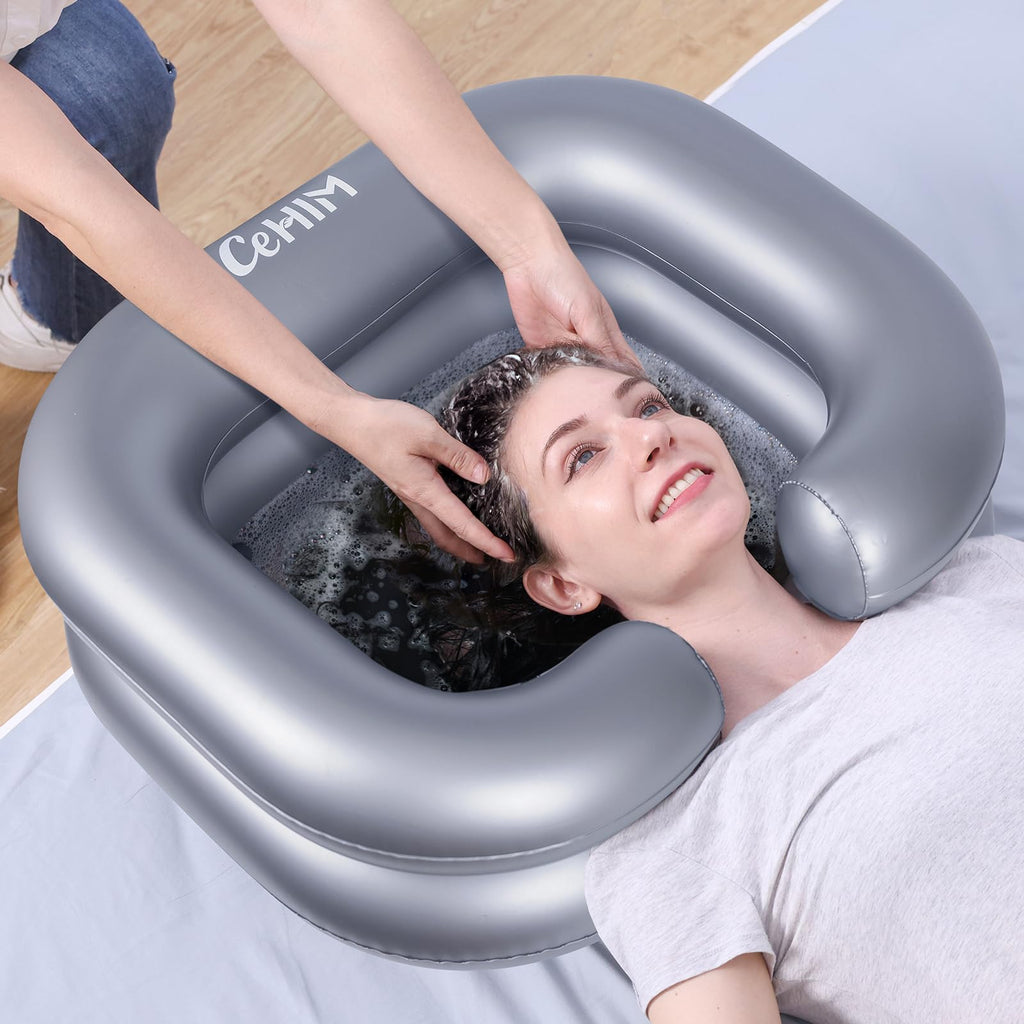 Inflatable Hair Washing Basin - Portable Shampoo Bowl

