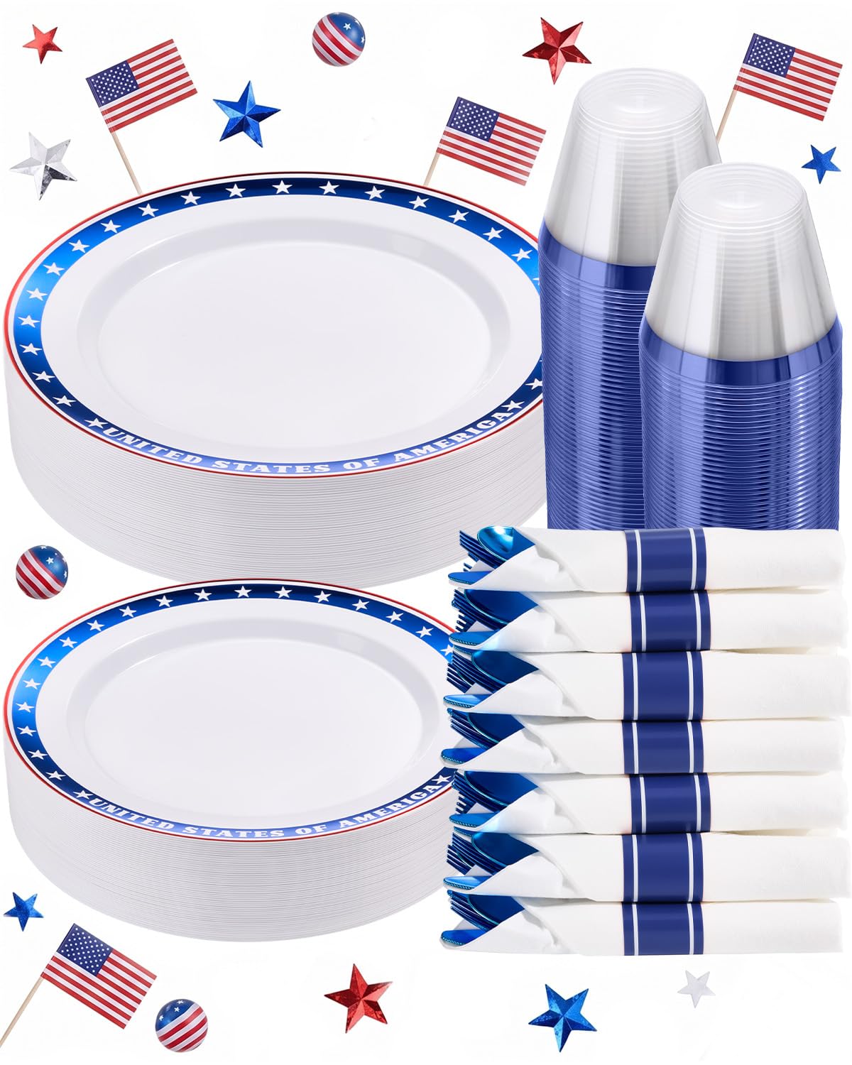 Plastic Dinnerware Set by Goodluck for Parties