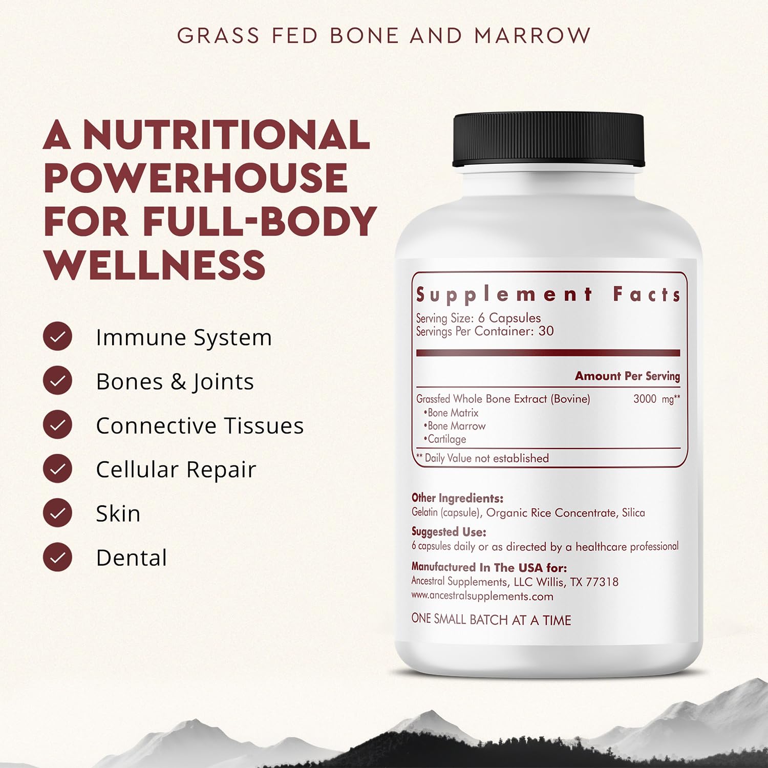 Ancestral Supplements Grass-Fed Beef Organ Capsules

