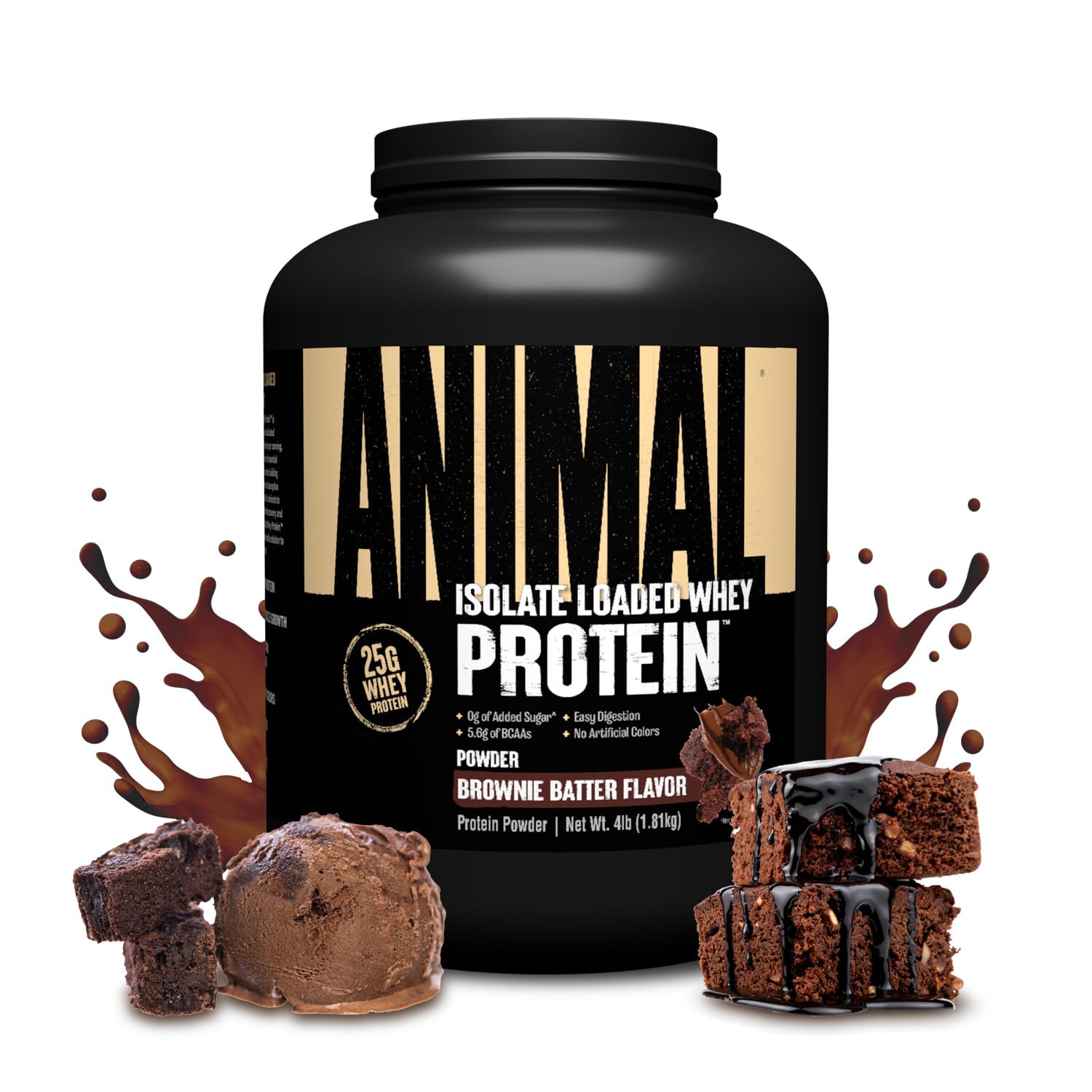 Animal Whey Isolate Protein Powder - 25g Protein, Digestive Enzymes