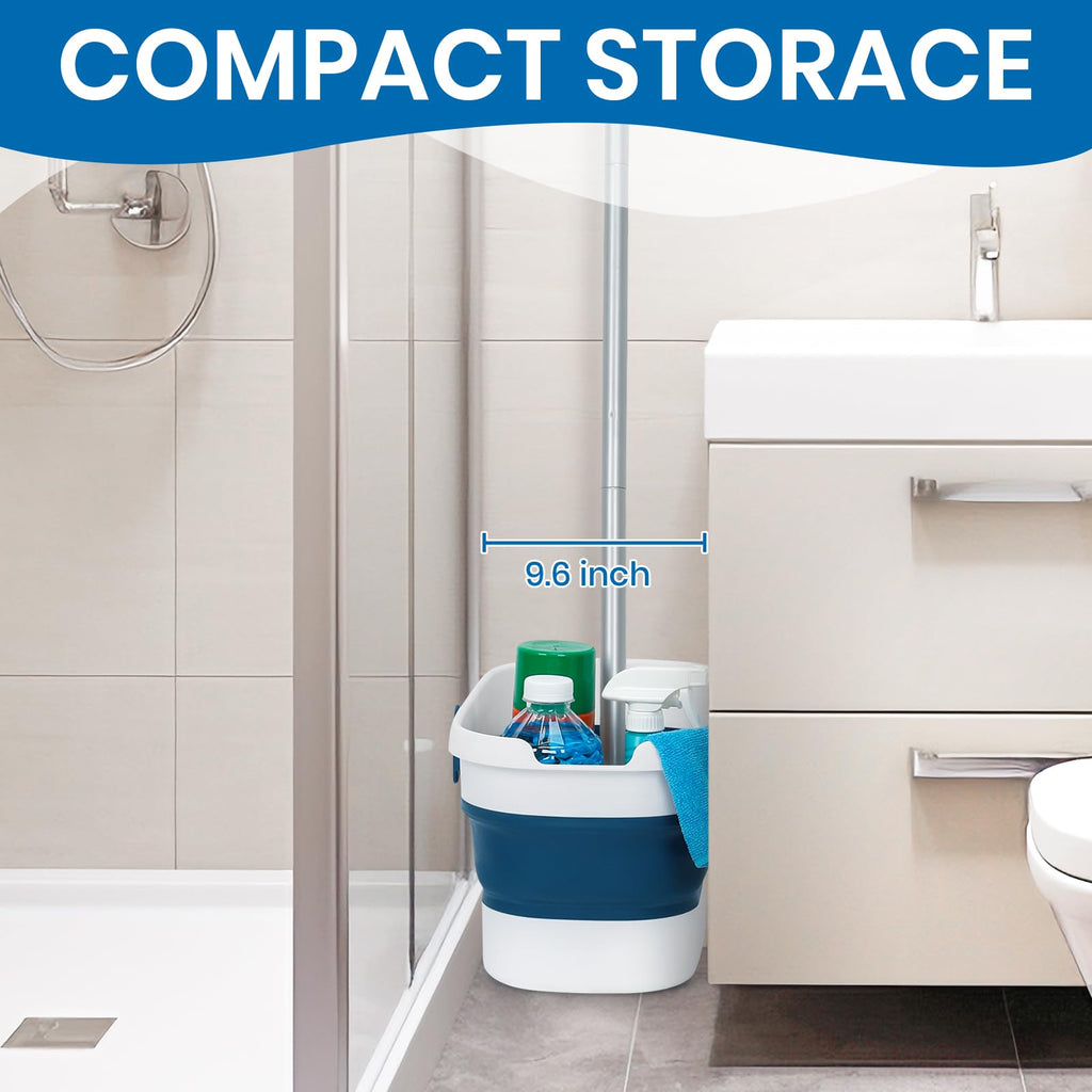 Mop and Bucket Set with Microfiber Mop and Scrub Brush

