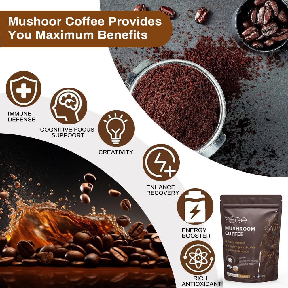 YEGE Mushroom Coffee Instant | Energy & Focus

