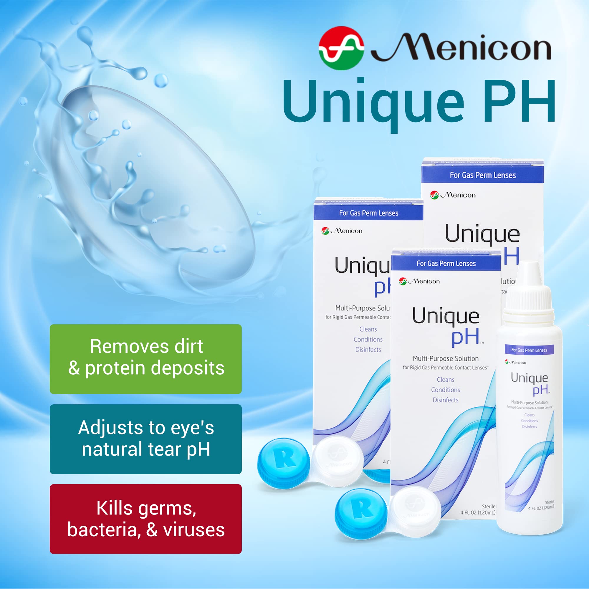 Menicon Unique pH Multi-Purpose Solution for RGP Lenses

