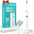 COSLUS C40 Sonic Electric Toothbrush for Adults – 47,000 VPM, 5 Modes, Travel Case