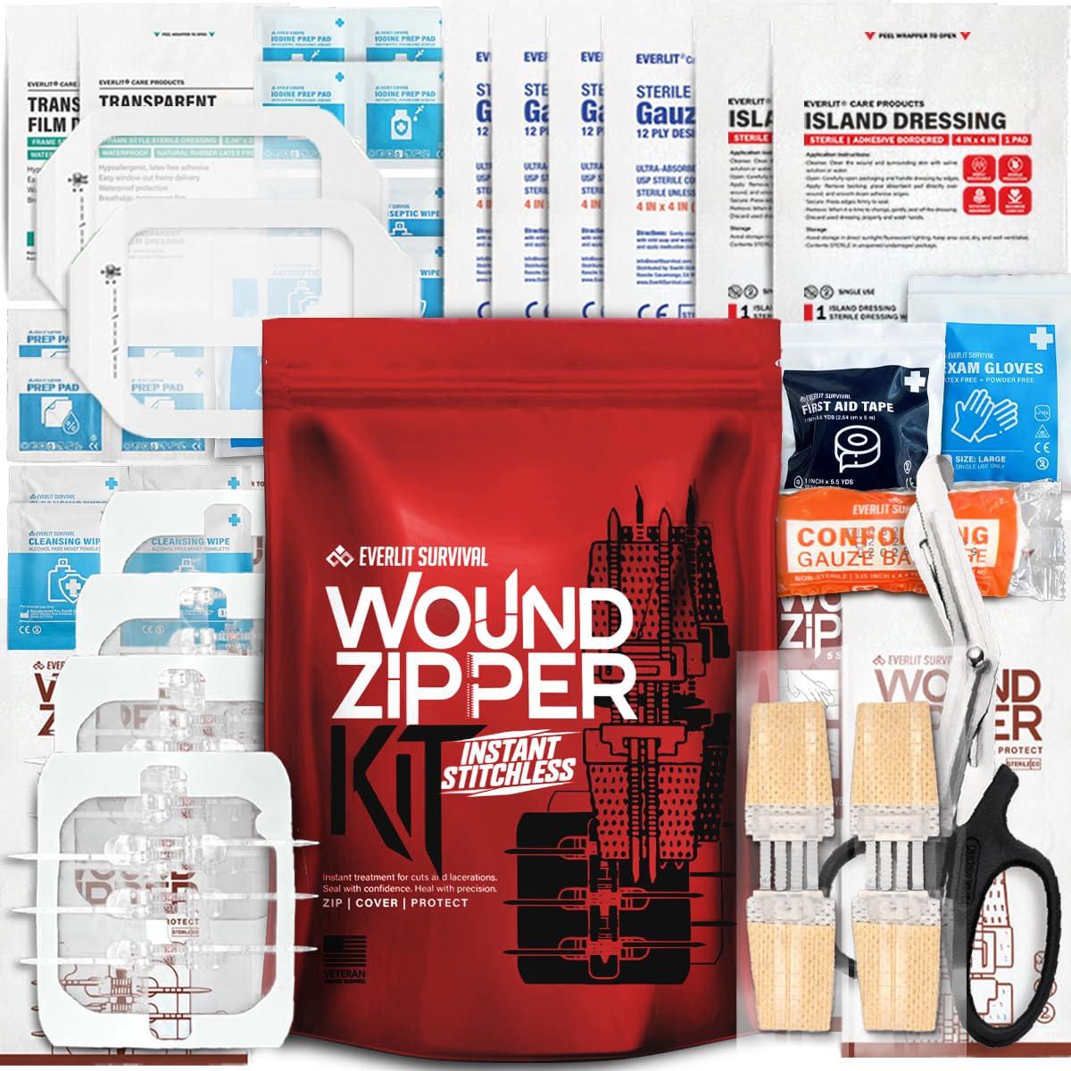 EVERLIT Wound Closure System | Suture-Free Zip-Stitch

