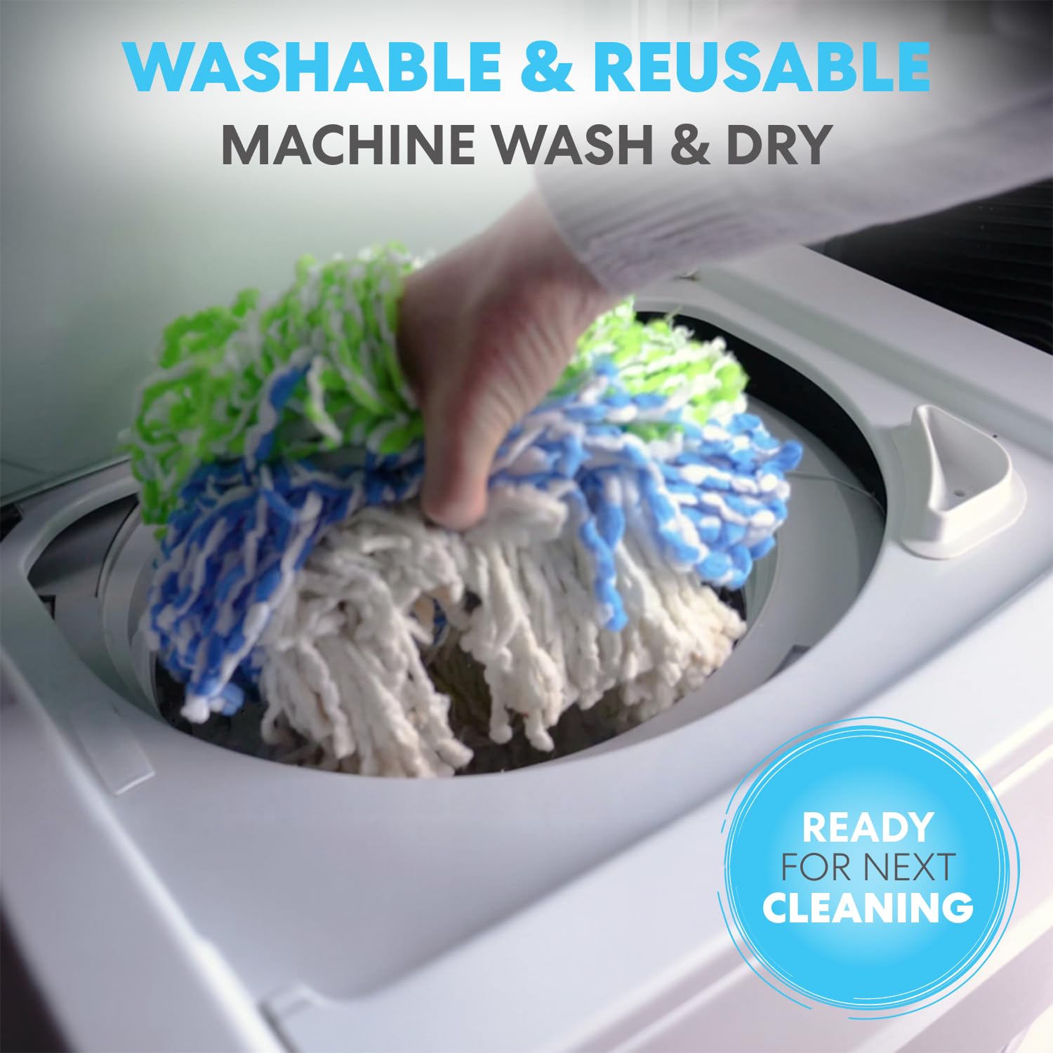 Simpli-Magic Cleaning System with 3 Microfiber Mop Heads

