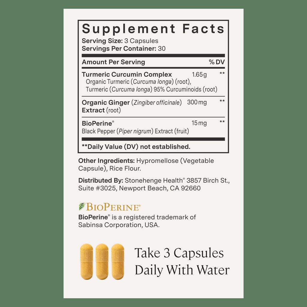 Stonehenge Health Turmeric Curcumin Supplement | Quality

