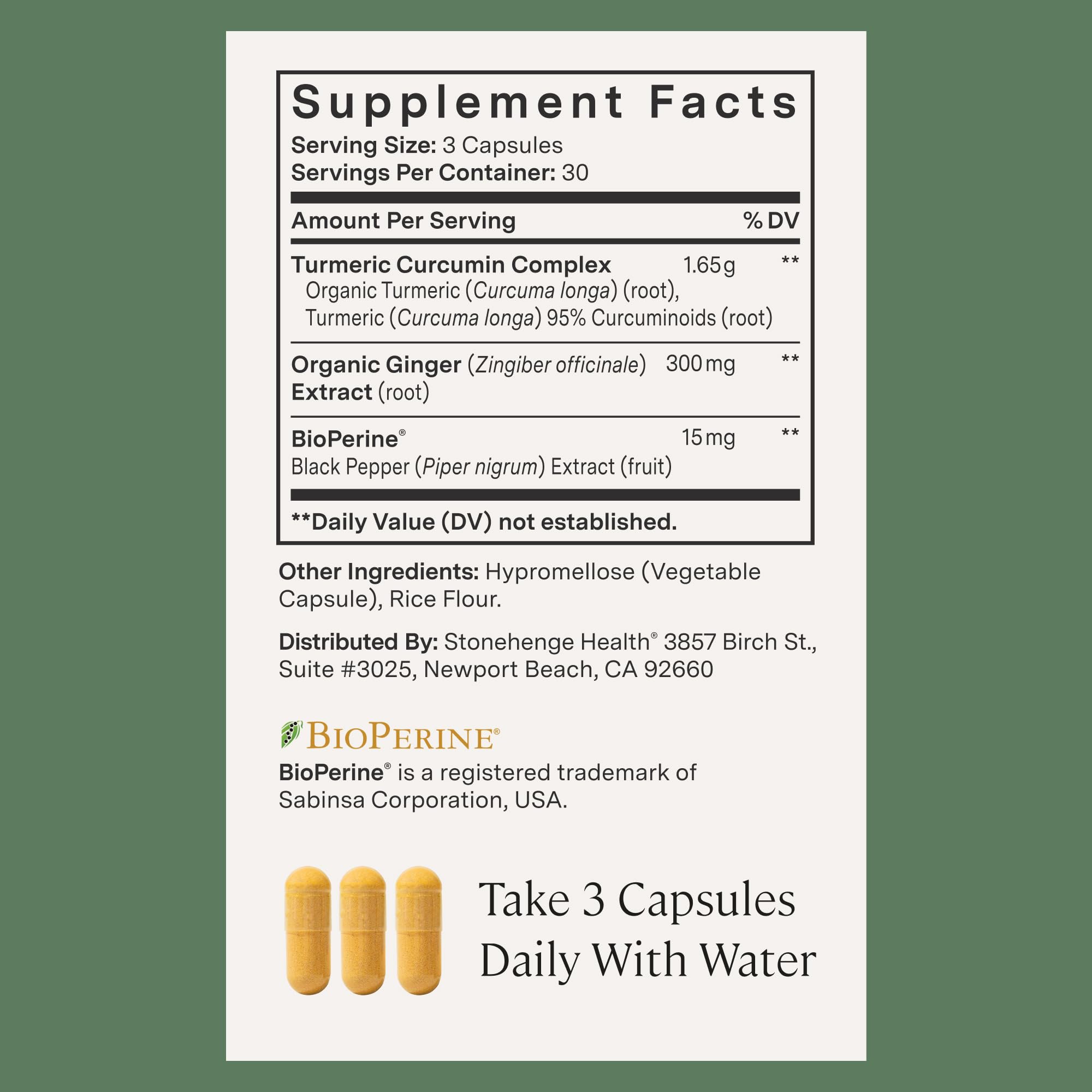 Stonehenge Health Turmeric Curcumin Supplement | Quality

