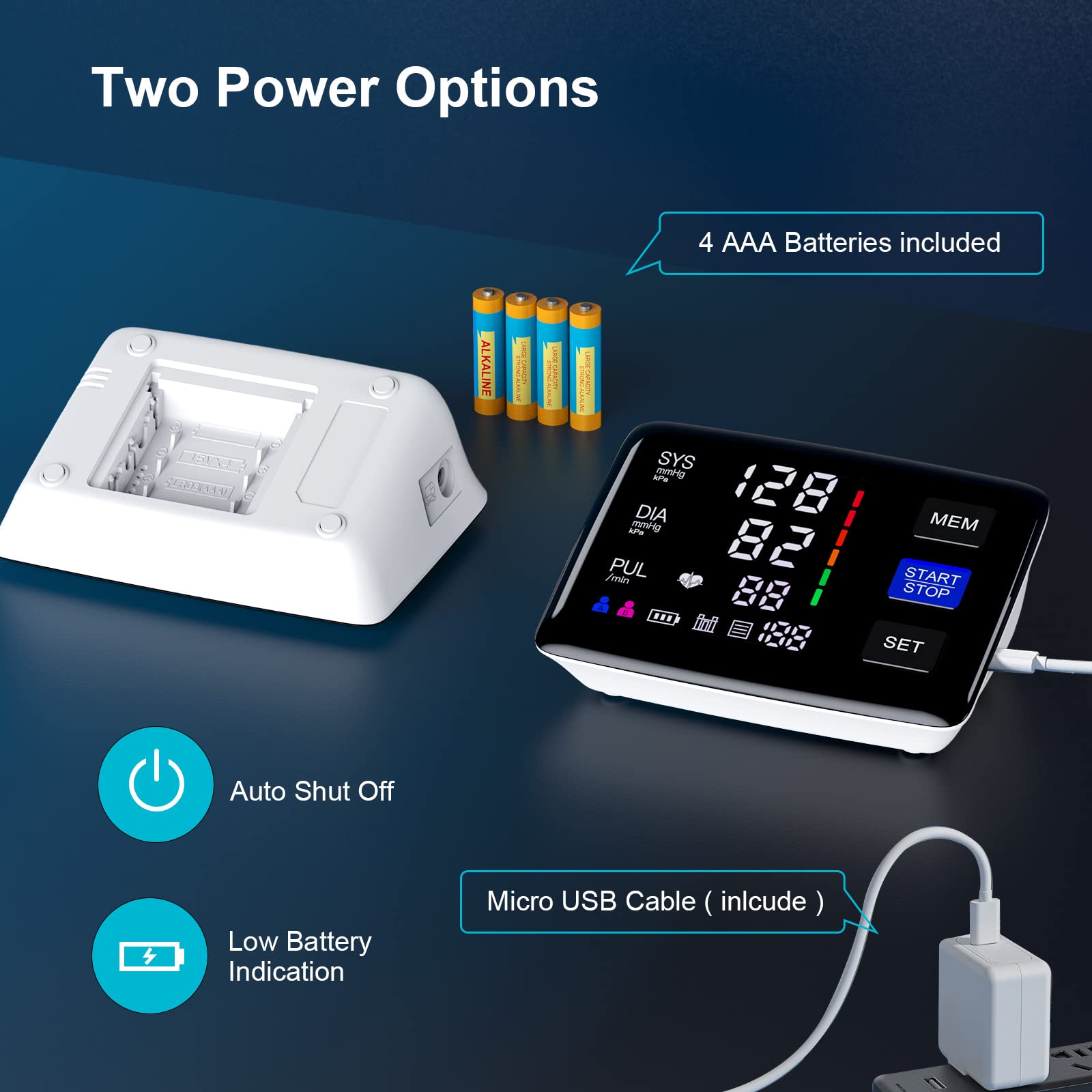 LIVAROCI Blood Pressure Monitor with LED Backlit Display

