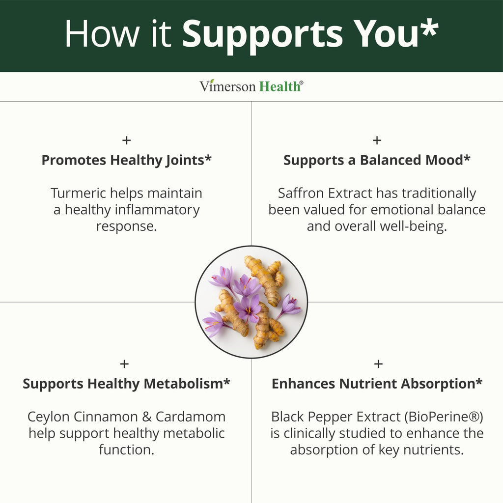 Saffron Turmeric Mood and Joint Support Supplement

