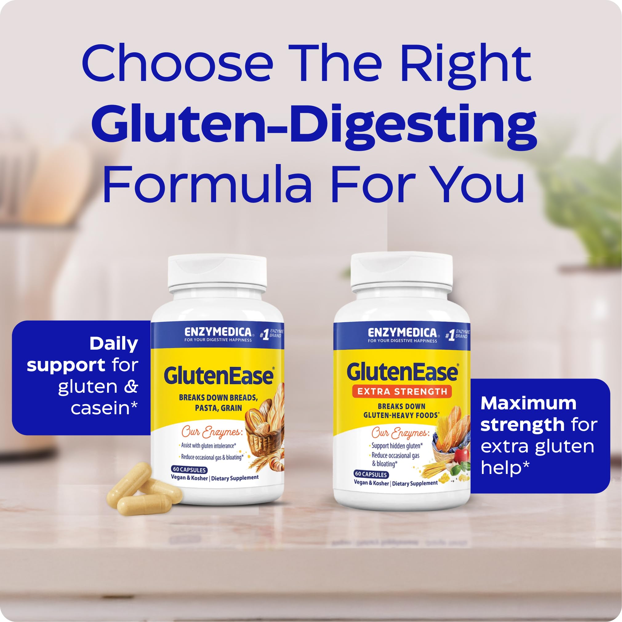 Enzymedica GlutenEase Extra Strength Digestive Enzymes

