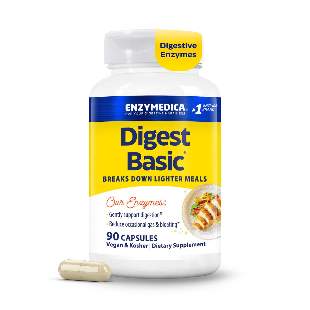Enzymedica Digest Basic Digestive Enzyme Supplement - Vegan