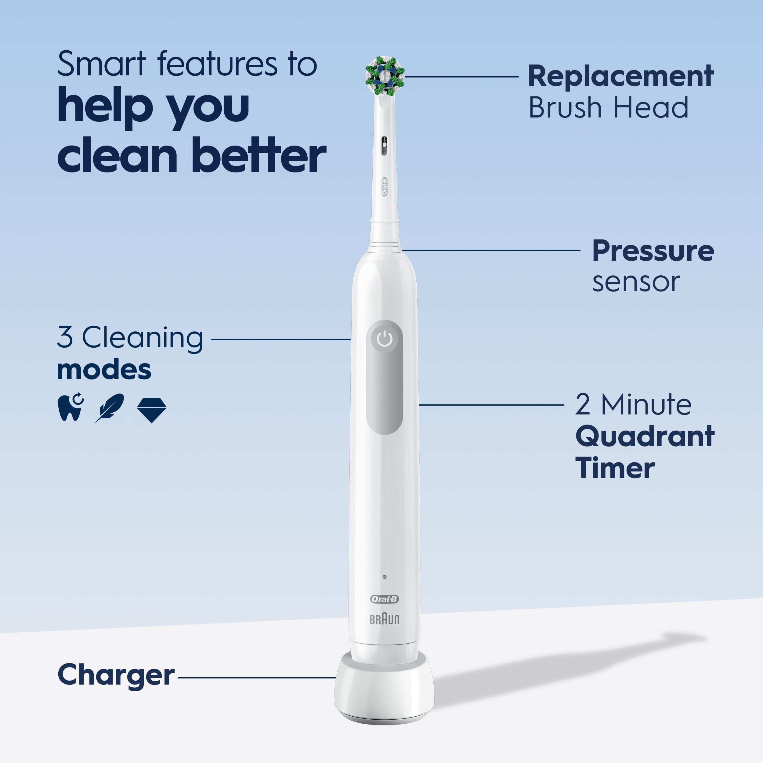 Oral-B Rechargeable Electric Toothbrush CrossAction Head

