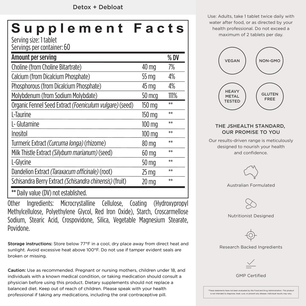 JSHealth Detox + Debloat - Bloating Relief for Women


