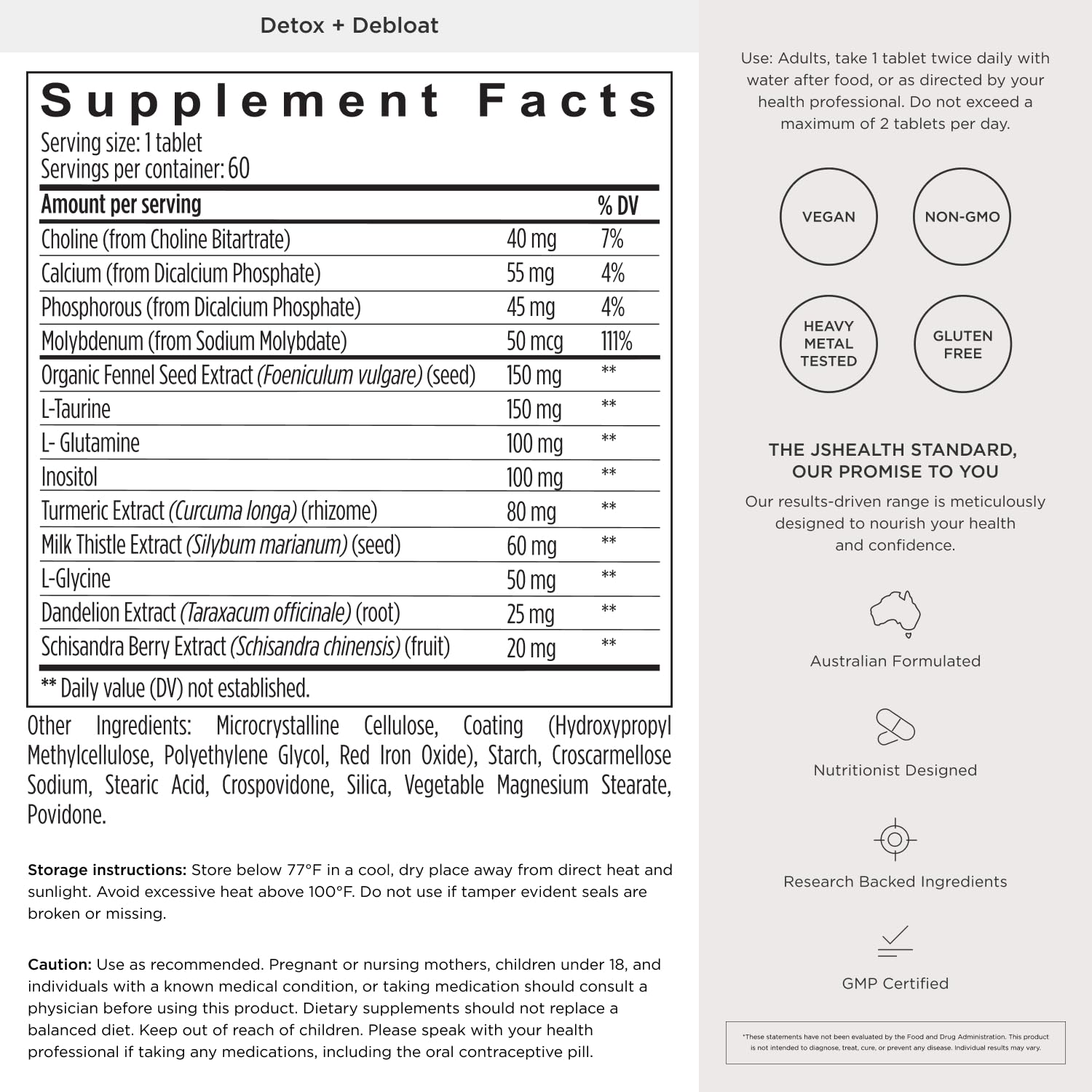 JSHealth Detox + Debloat - Bloating Relief for Women

