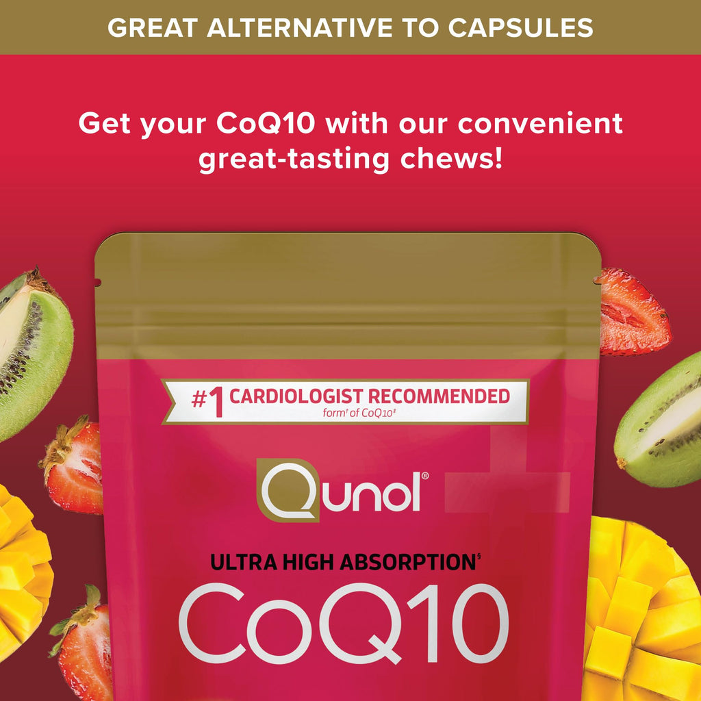 Qunol CoQ10 200mg Soft Chews Ultra Absorption | Heart Health

