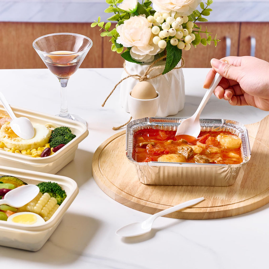 FOCUSLINE Disposable Plastic Utensils White

