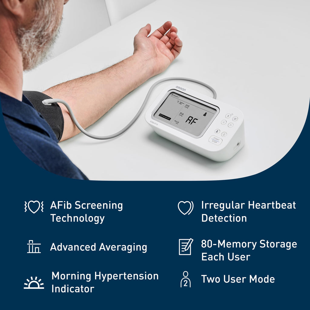 OMRON Blood Pressure Monitor with AFib Detection

