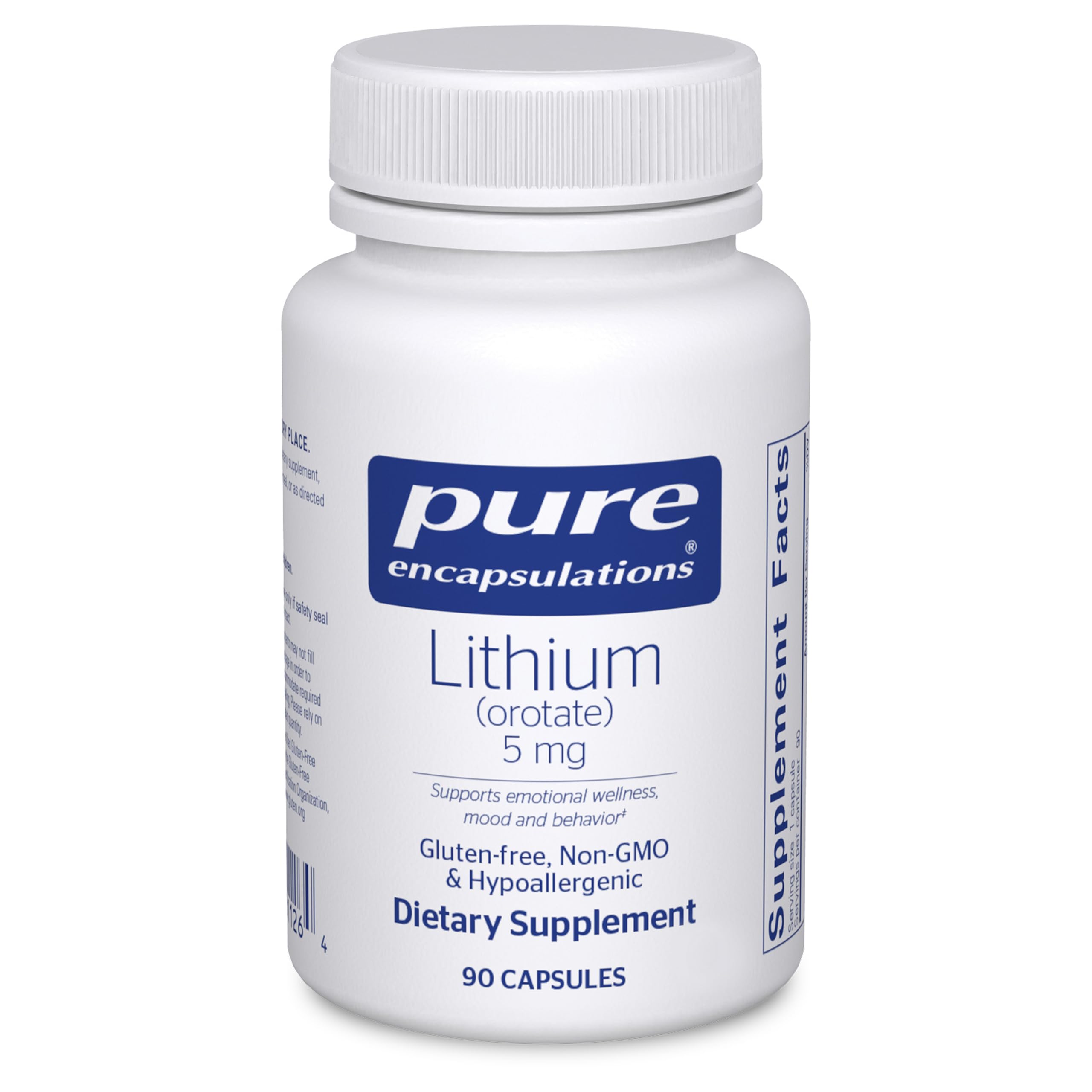 Pure Encapsulations Lithium Orotate Brain Support with NAC

