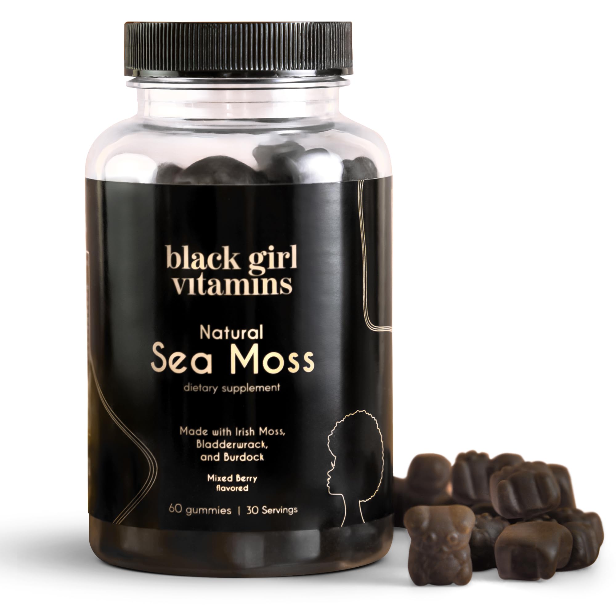 Black Girl Vitamins Sea Moss Gummies for Thyroid Support

