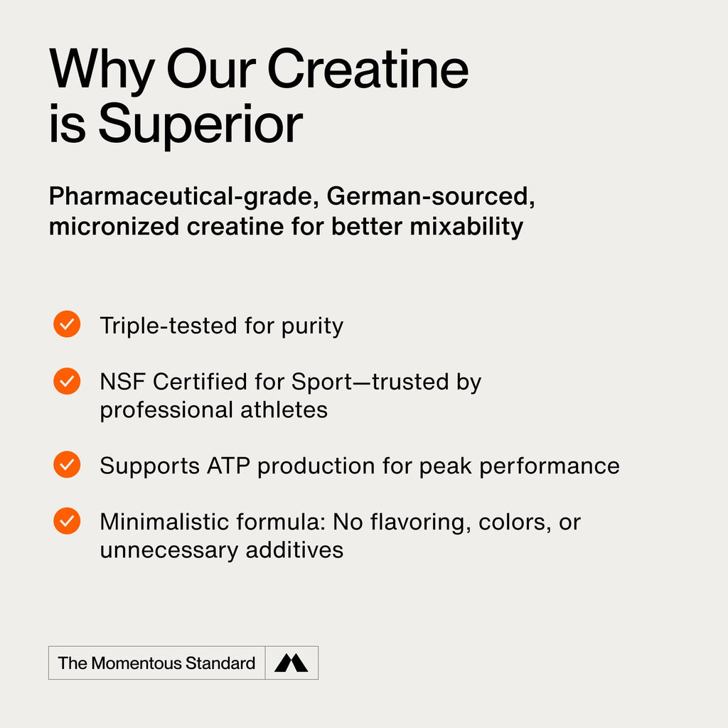 Momentous Creatine Monohydrate Powder NSF Certified

