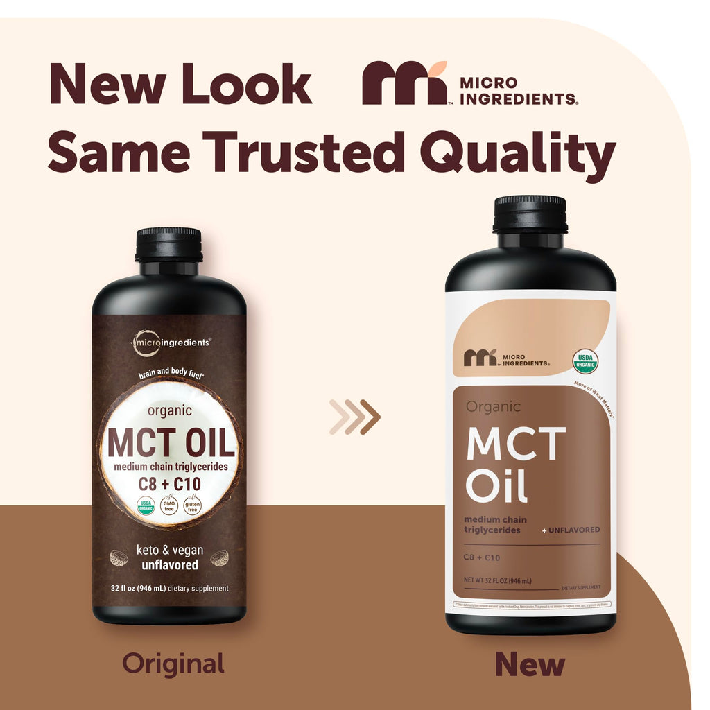 Micro Ingredients Organic MCT Oil - Keto & Vegan

