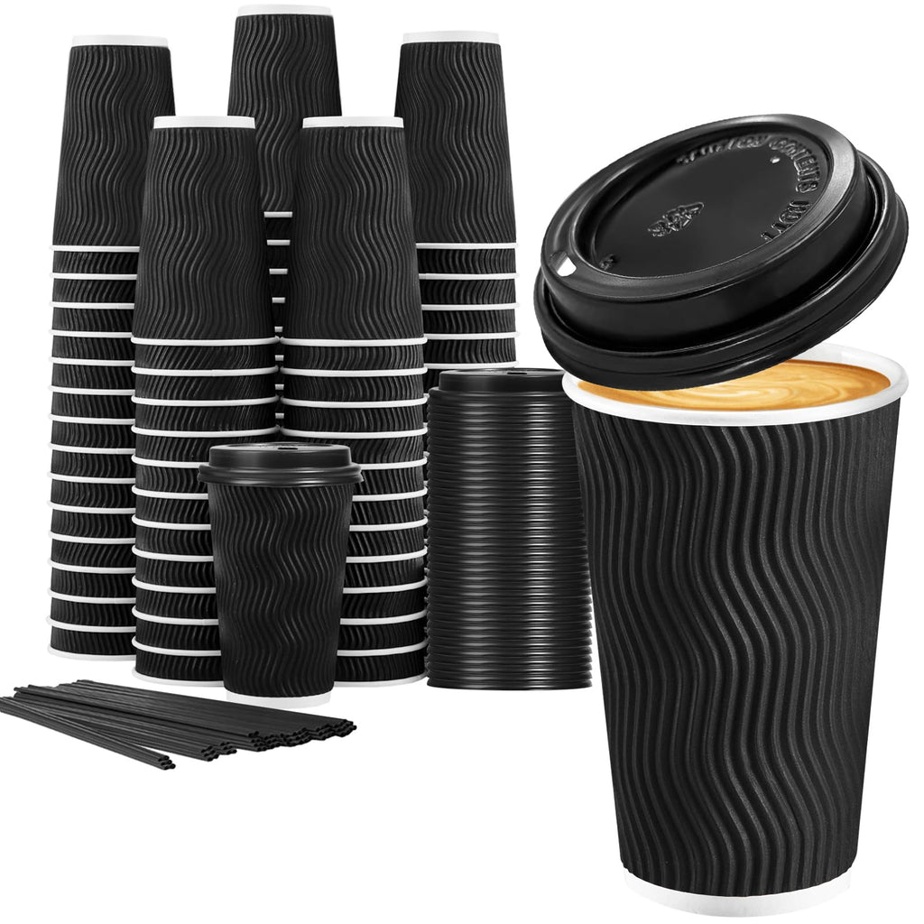 Lamosi Disposable Coffee Cups | Insulated Heat Retention

