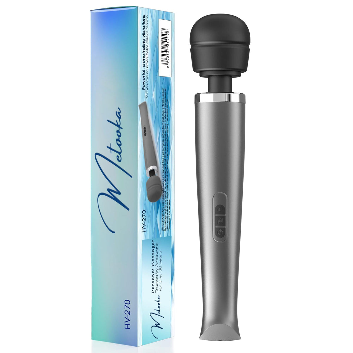 Therapeutic Cordless Handheld Massager with 8 Speeds & 20 Patterns