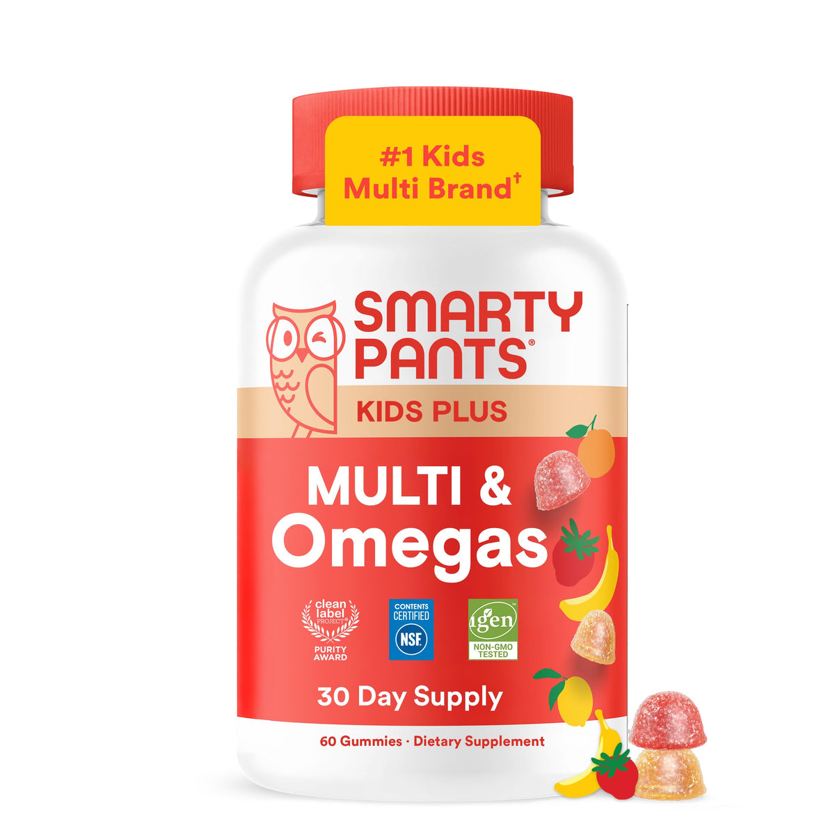 SmartyPants Kids Multivitamin Gummies with Omega-3 DHA/EPA - Gluten Free