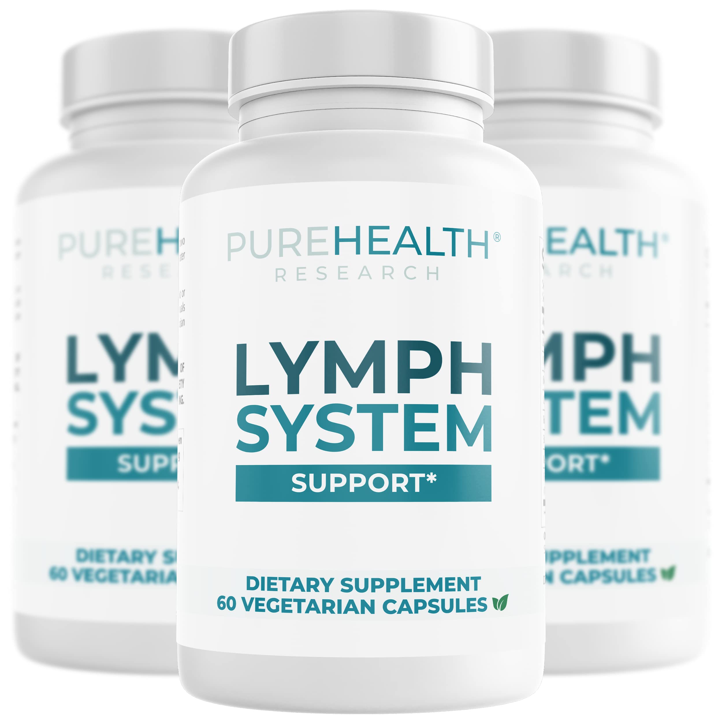 PUREHEALTH RESEARCH Lymph System Support - Lymphatic Drainage Supplement with Bromelain & Herbal Extracts