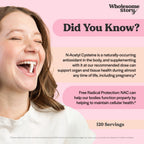 NAC 600 mg by Wholesome Story | Liver, Lung & Fertility

