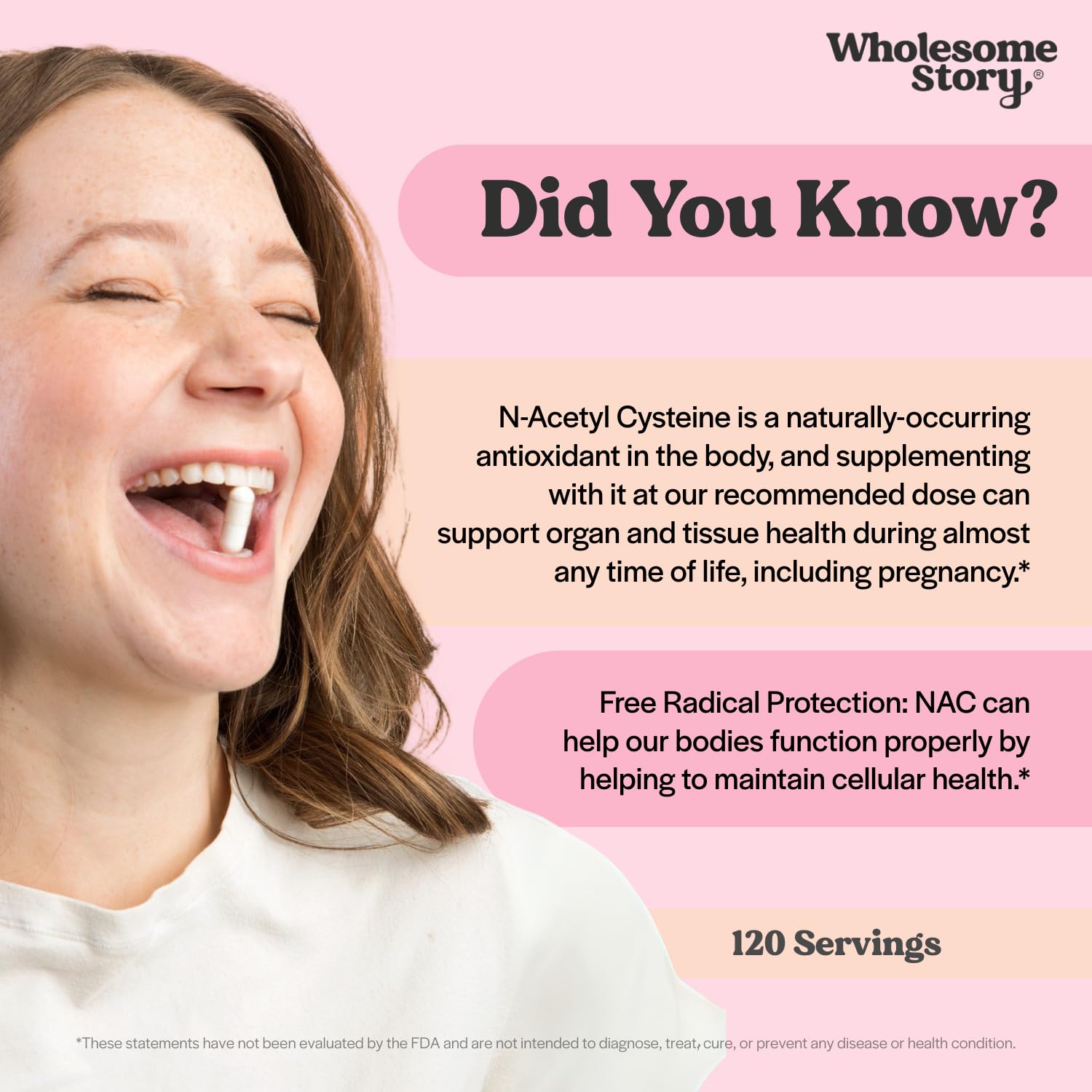 NAC 600 mg by Wholesome Story | Liver, Lung & Fertility

