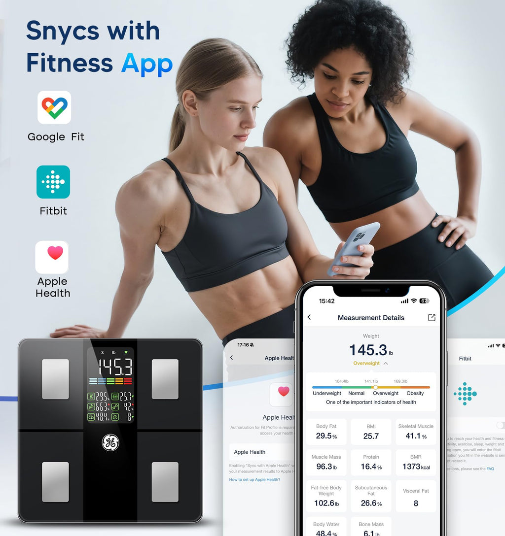 GE 14-Metric Bluetooth Body Composition Scale | Health Tracking

