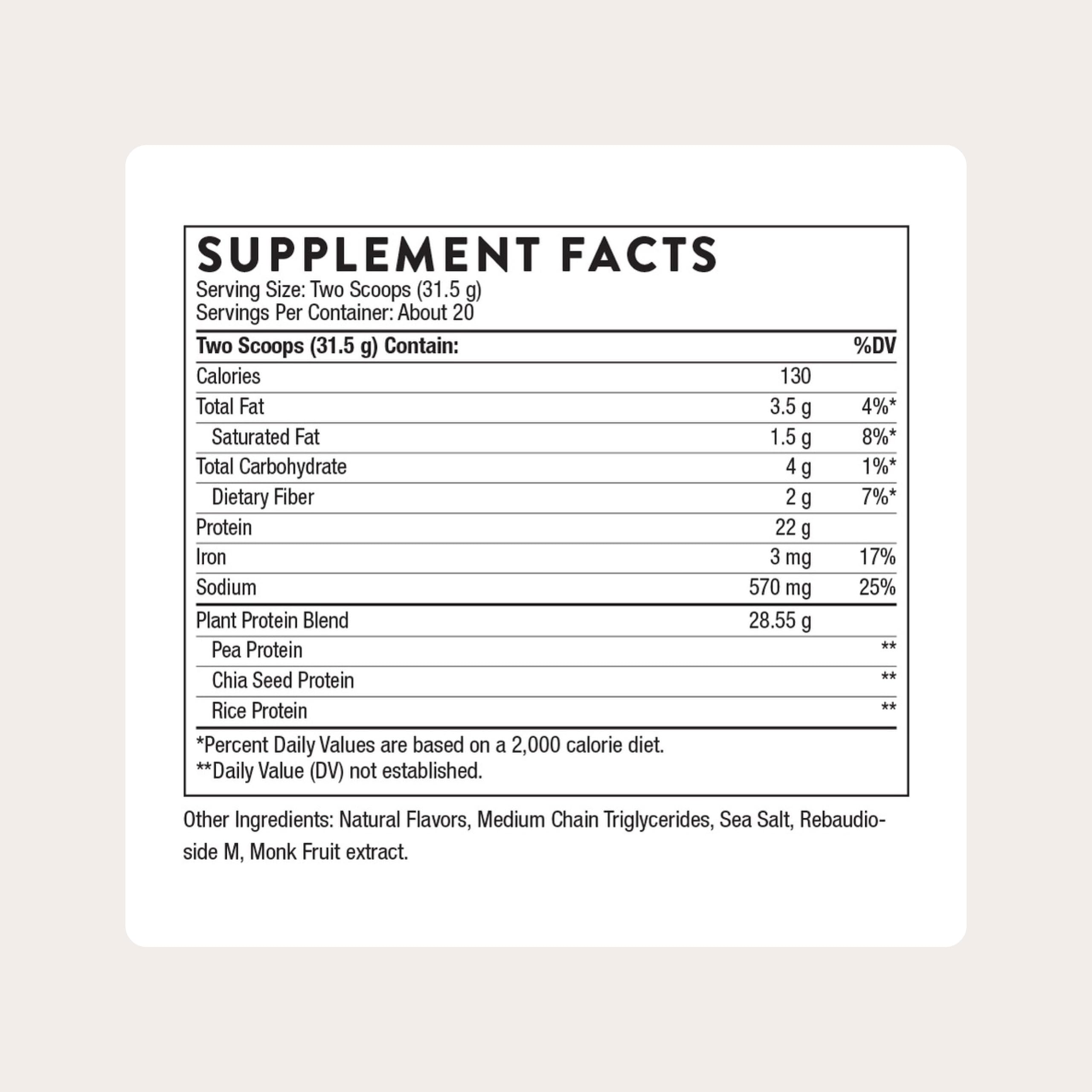 THORNE Plant Protein Powder 22 g Complete Amino Acid Profile

