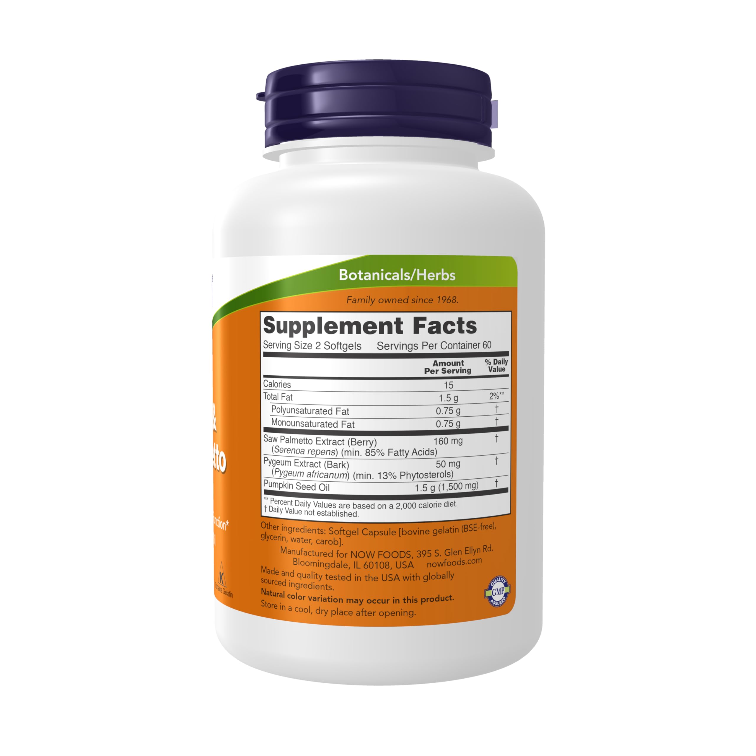 NOW Pygeum & Saw Palmetto - Men's Health Supplement

