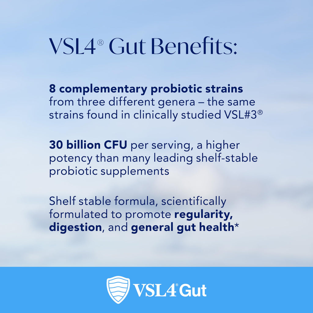 VSL4 Gut Daily Probiotics - Multi-Strain & Shelf-Stable

